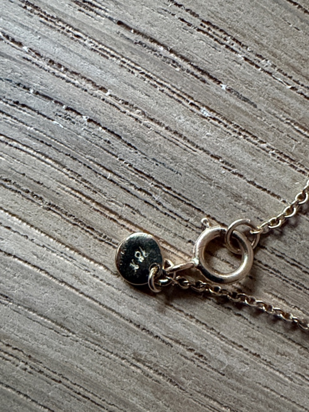 Delicate Gold Necklace with Dual Clear Stone Pendants - Picture 4 of 5